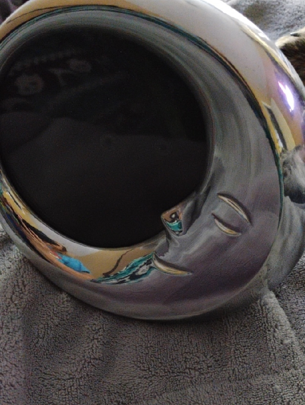 Silver Crescent Moon Decorative Frame
